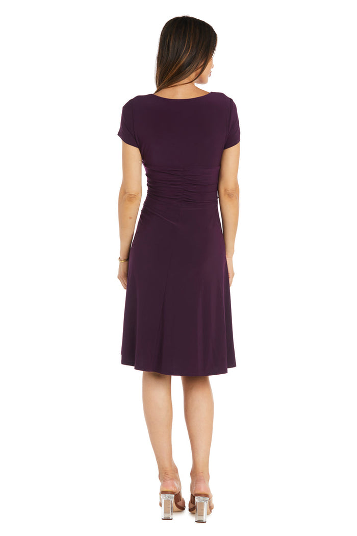 Mother of the Bride Dresses Short Cocktail Mother of the Bride Knee Length Dress Eggplant