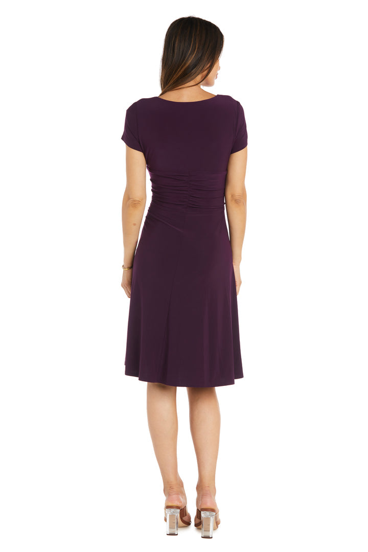 Mother of the Bride Dresses Short Cocktail Mother of the Bride Knee Length Dress Eggplant