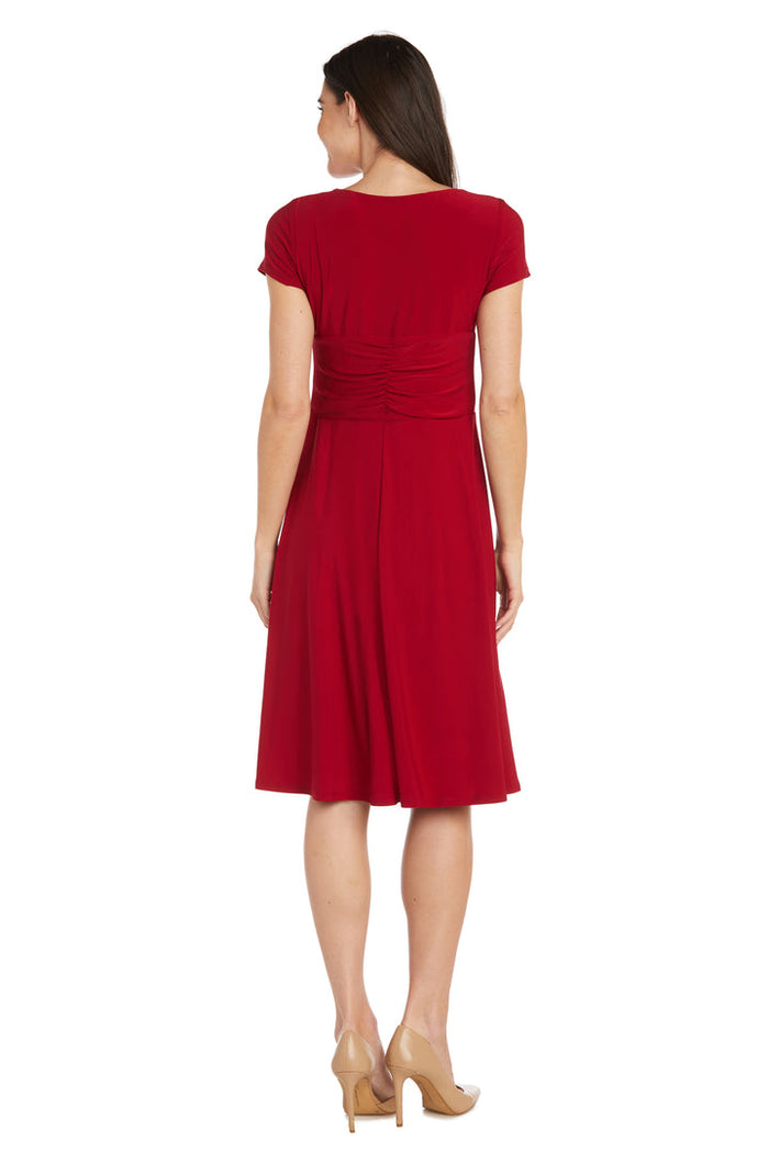 Mother of the Bride Dresses Short Cocktail Mother of the Bride Knee Length Dress Red