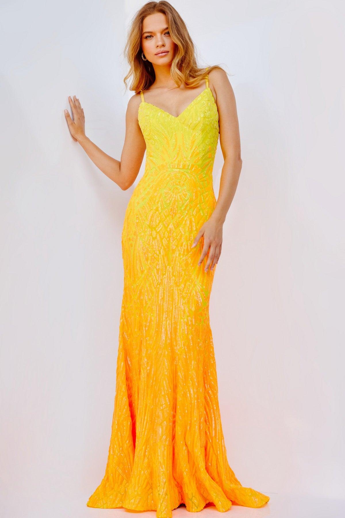 Jovani 06450 Prom Long Sexy Spaghetti Strap Dress