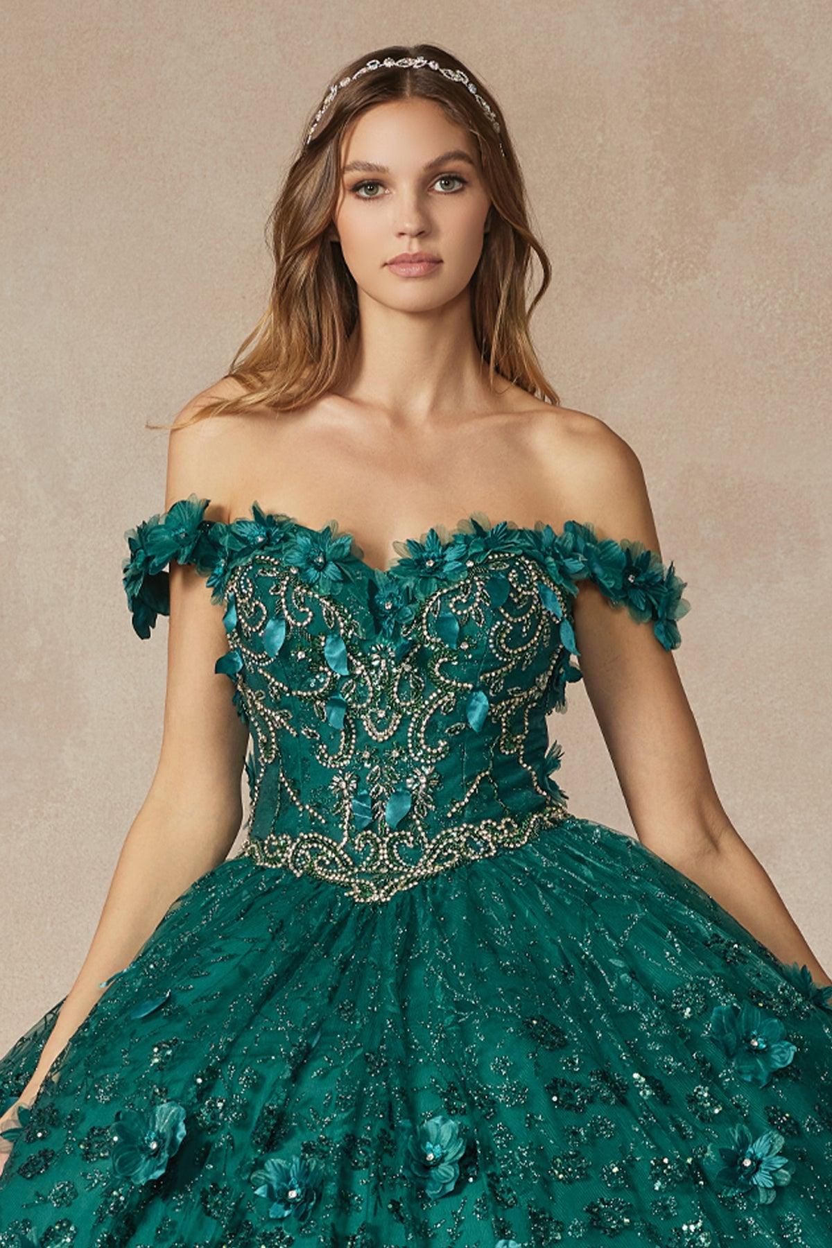Long Ball Gown Off Shoulder Quinceanera Dress