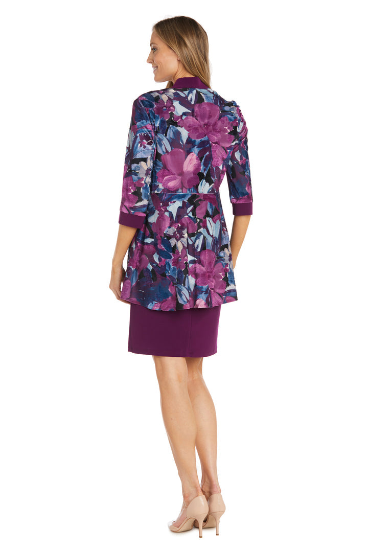 R&M Richards 1518 Floral Print Mother of the Bride Short Dress