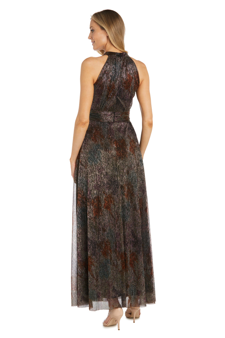 R&M Richards 1539 Long Formal Metallic Evening Dress