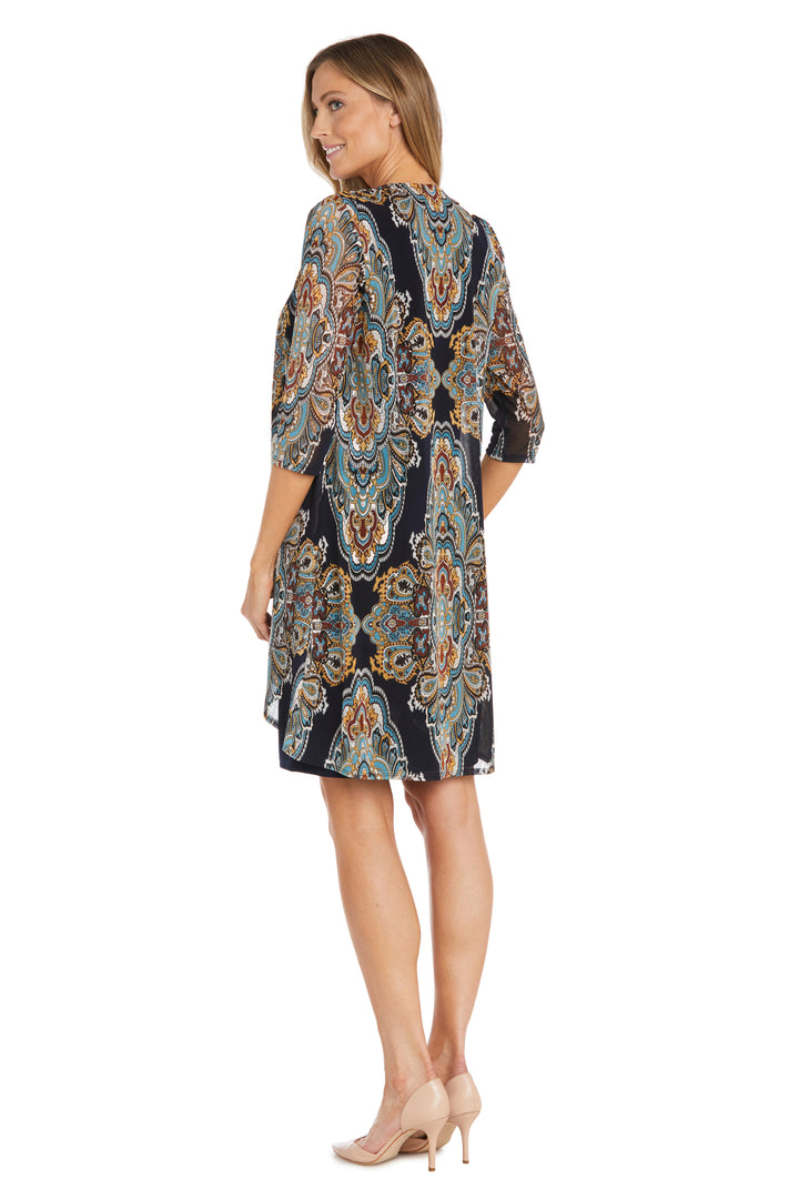R&M Richards 1567 Short Mother of the Bride Jacket Print Dress