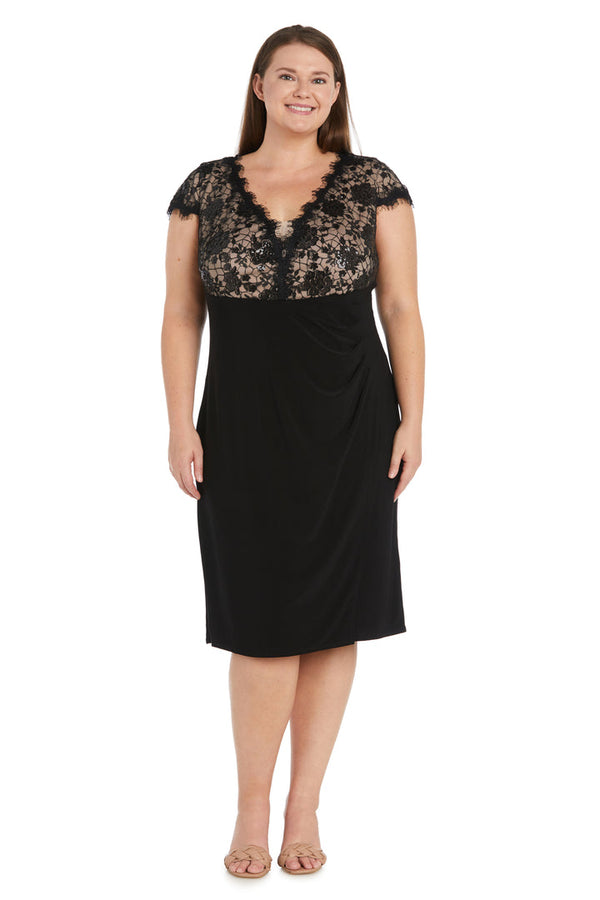 Short Sequin Cocktail Dress Plus Size R&M Richards 1582W