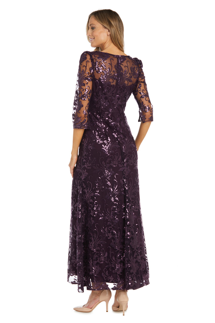 R&M Richards 1613 Long Sequin Formal Mother of the Bride Dress
