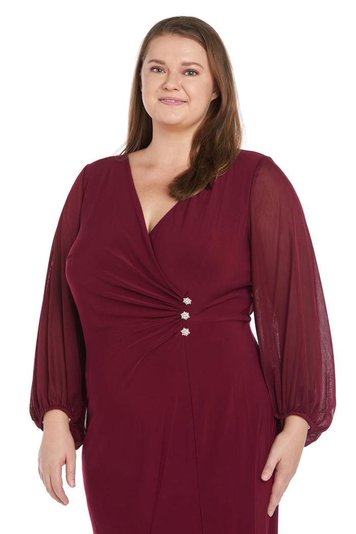 Plus Size Dresses Short Fitted Cocktail Plus Size Mother of the Bride Dress Merlot