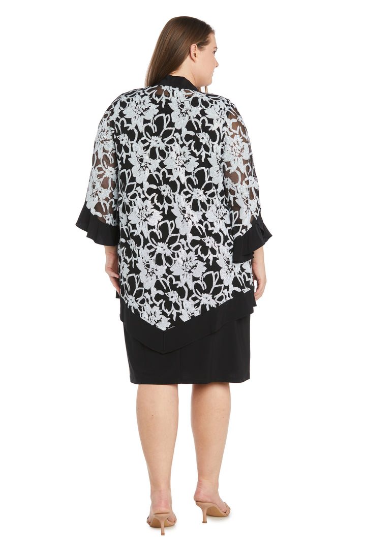 R&M Richards 1654W Plus Size Short Mother of the Bride Jacket Dress