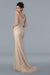 22365 Formal Long Evening Gown Champagne Back