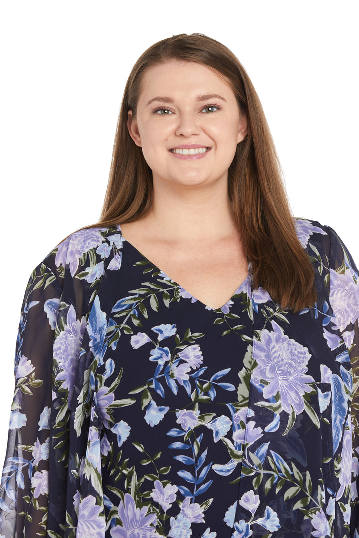 R&M Richards 1806W High Low Plus Size Jacket Dresses