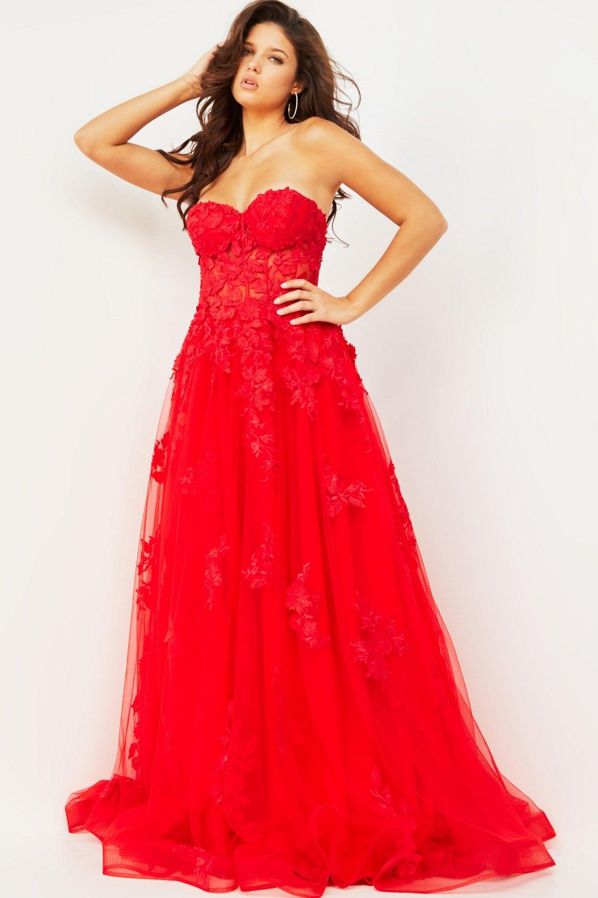 Jovani 07901 Strapless Long Formal Gown