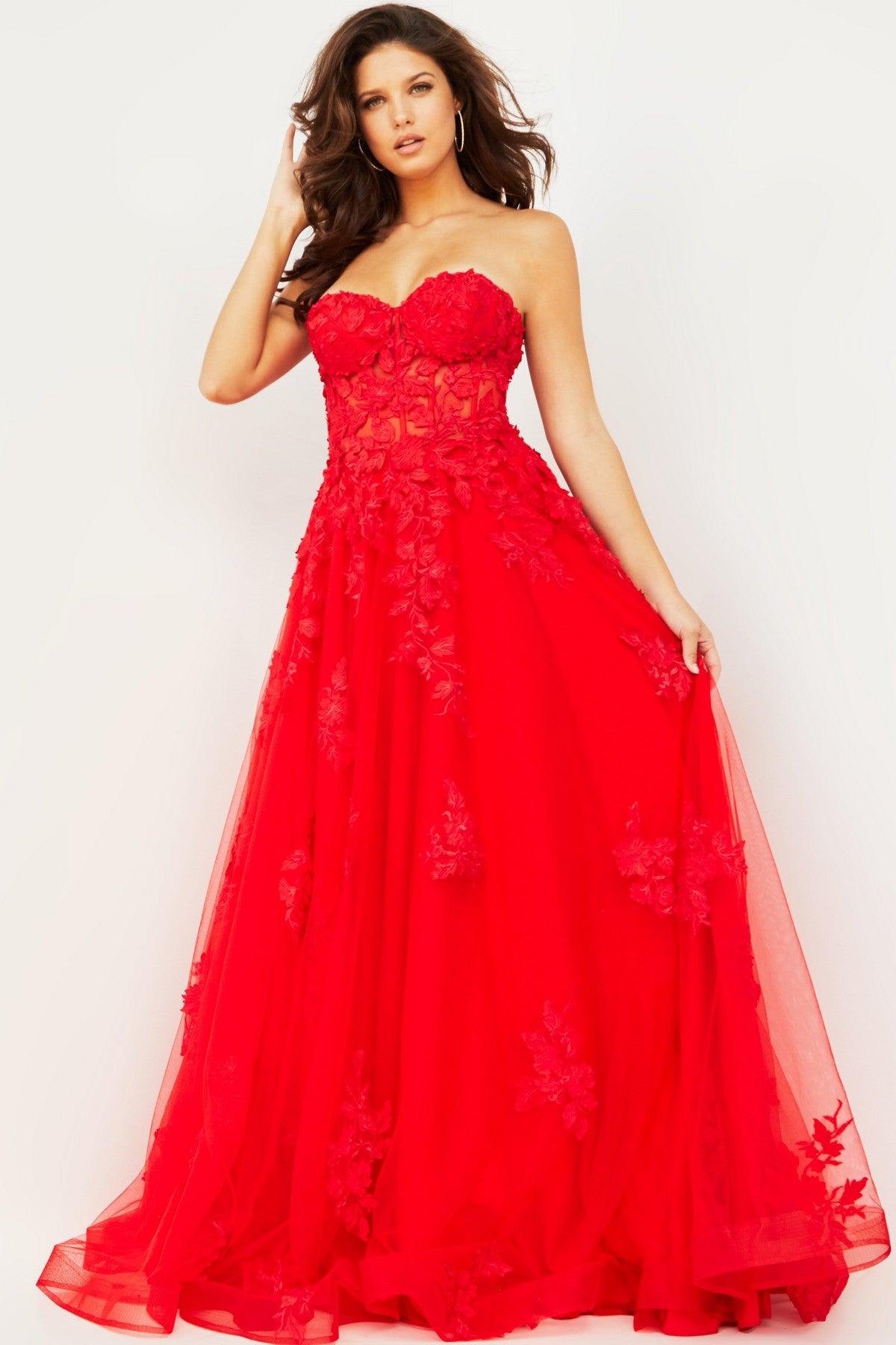 Jovani 07901 Strapless Long Formal Gown
