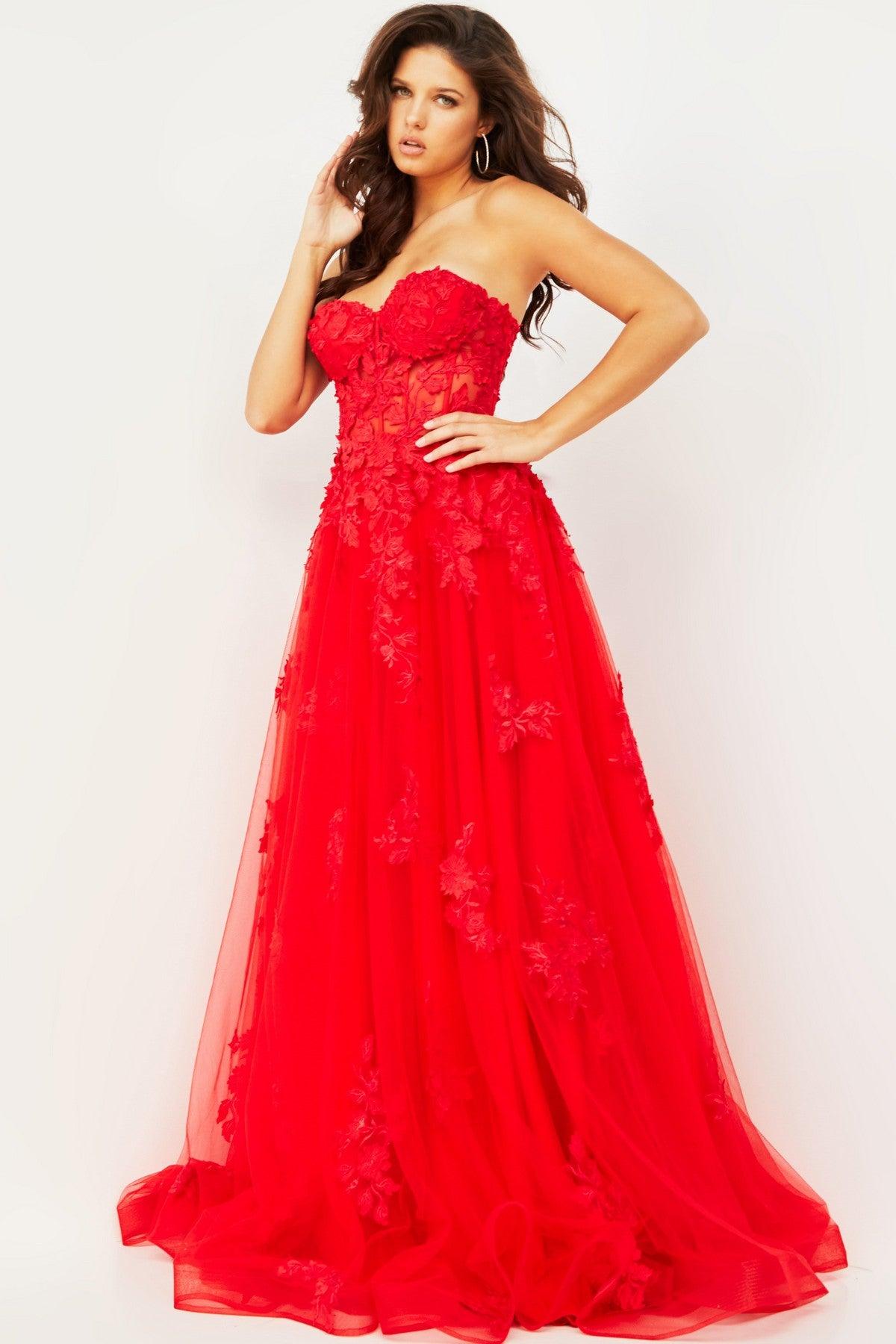 Jovani 07901 Strapless Long Formal Gown