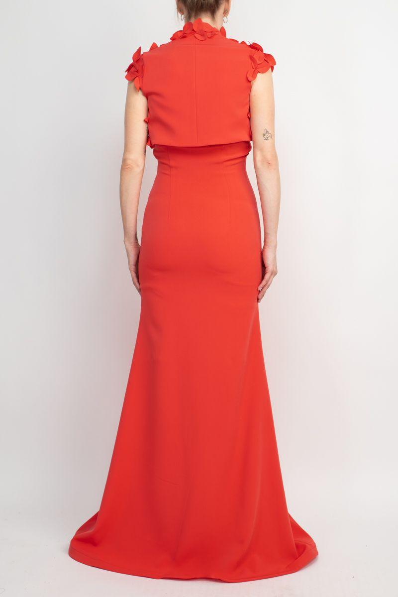 Formal Dresses Strapless Sweetheart Neck Bodycon Scuba Dress with Matching Bolero Coral