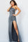 Prom Dresses Long One Shoulder Metallic Prom Dress Gunmetal