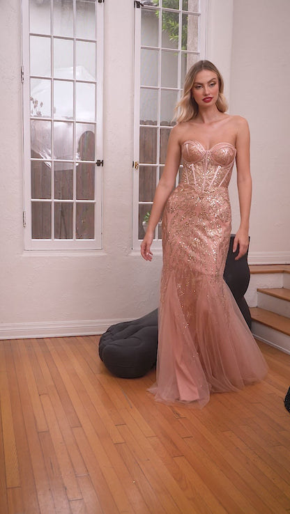 Cinderella Divine CB116 Strapless Mermaid Prom Dress