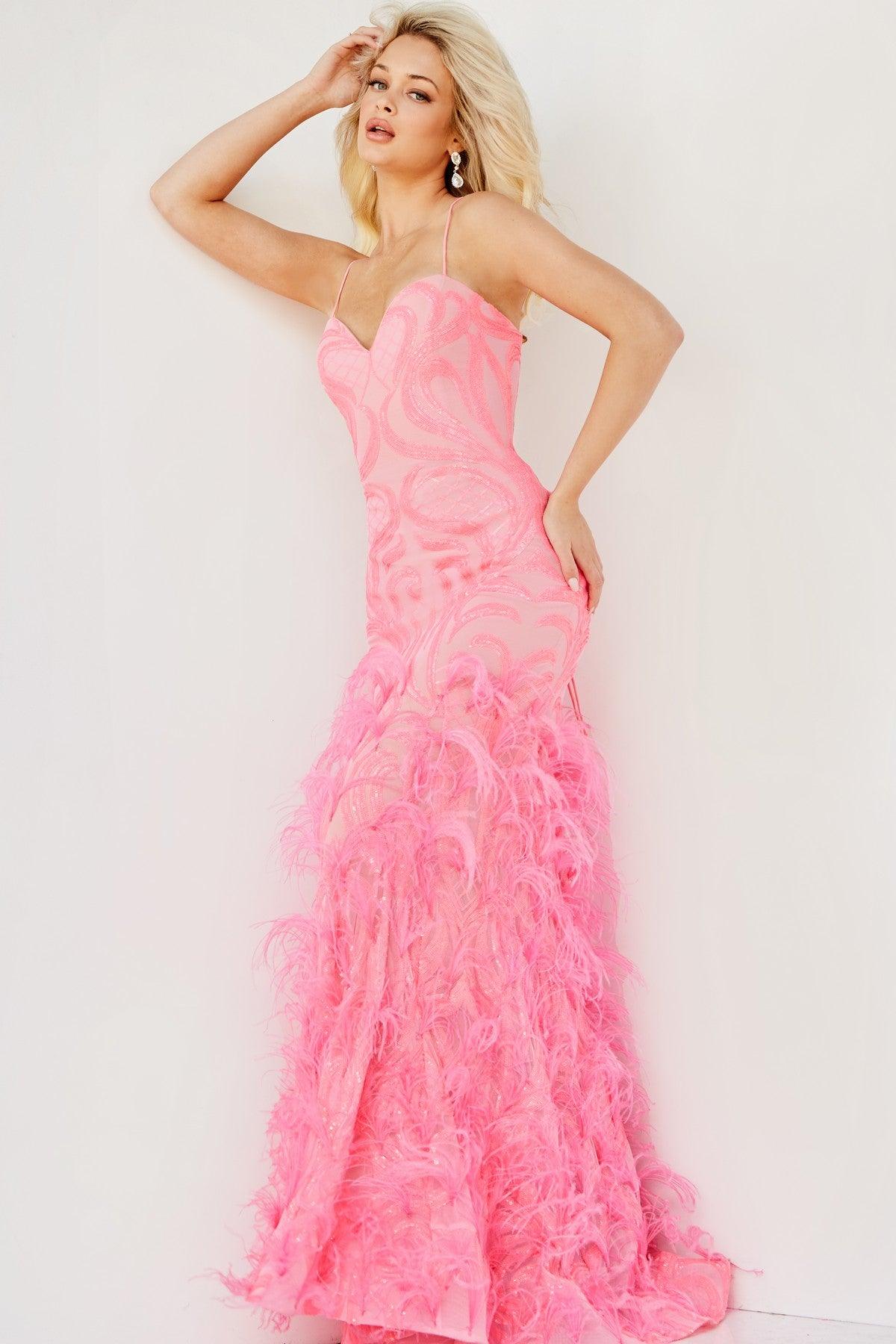 Pink Party Dress Short Spaghetti strap Prom Dress Backless Birthday Dress