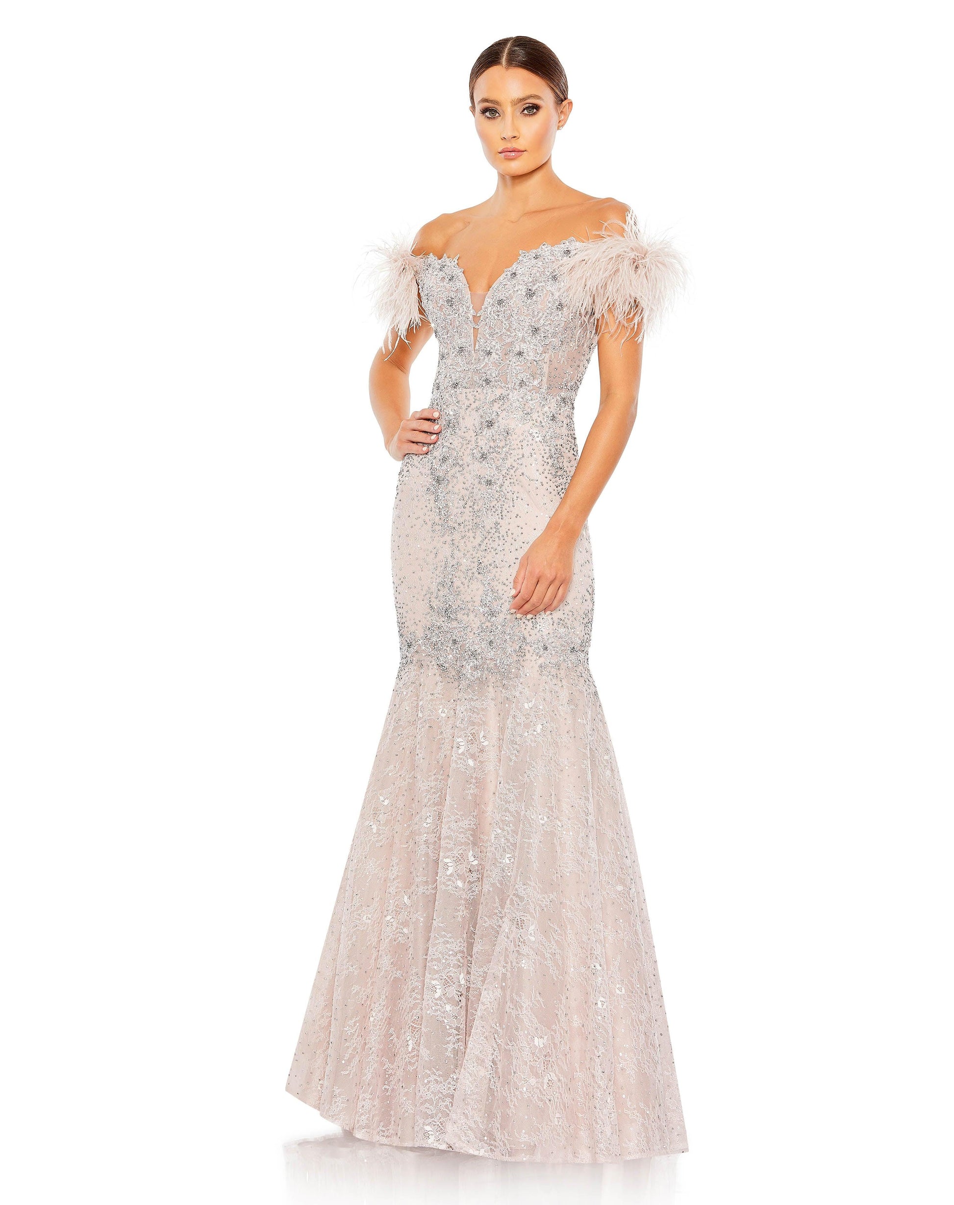 Mac Duggal 20246 Prom Long Off Shoulder Formal Gown
