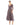 Formal Dresses Formal 3/4 Sleeve Tea Length Dress Aubergine