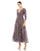 Formal Dresses Formal 3/4 Sleeve Tea Length Dress Aubergine