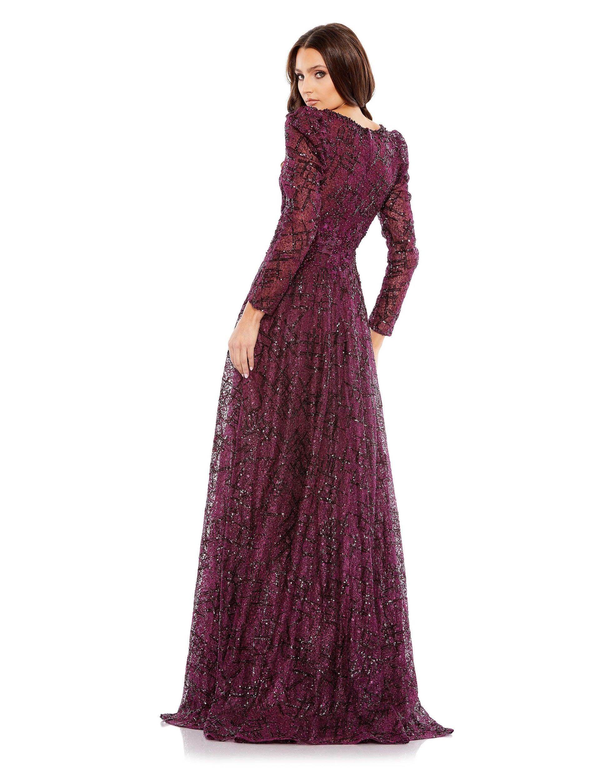 Mac Duggal 20353 Long Sleeve Formal Lace Dress