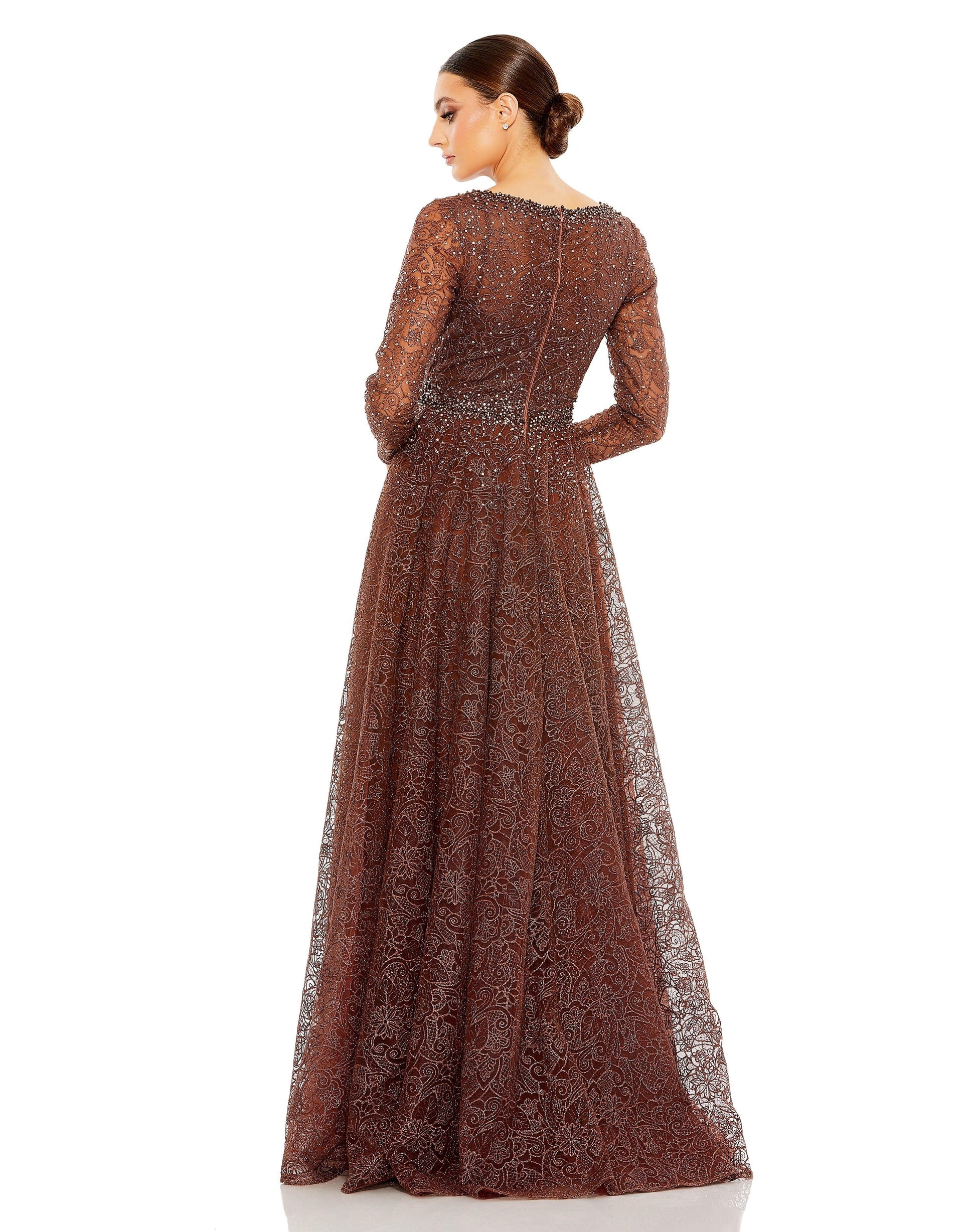 Mac Duggal 20372 Long Sleeve Formal Evening Dress