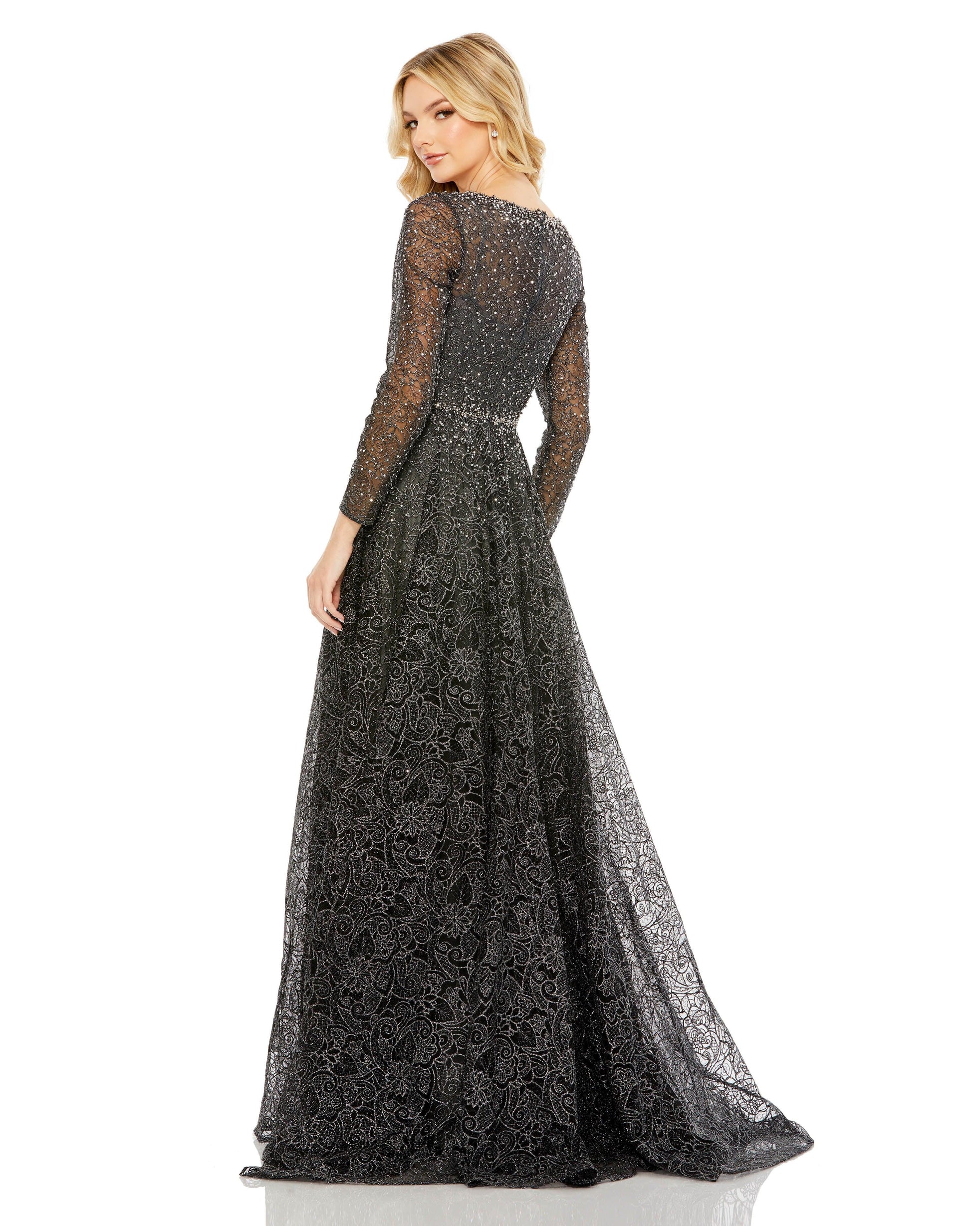 Mac Duggal 20372 Long Sleeve Formal Evening Dress