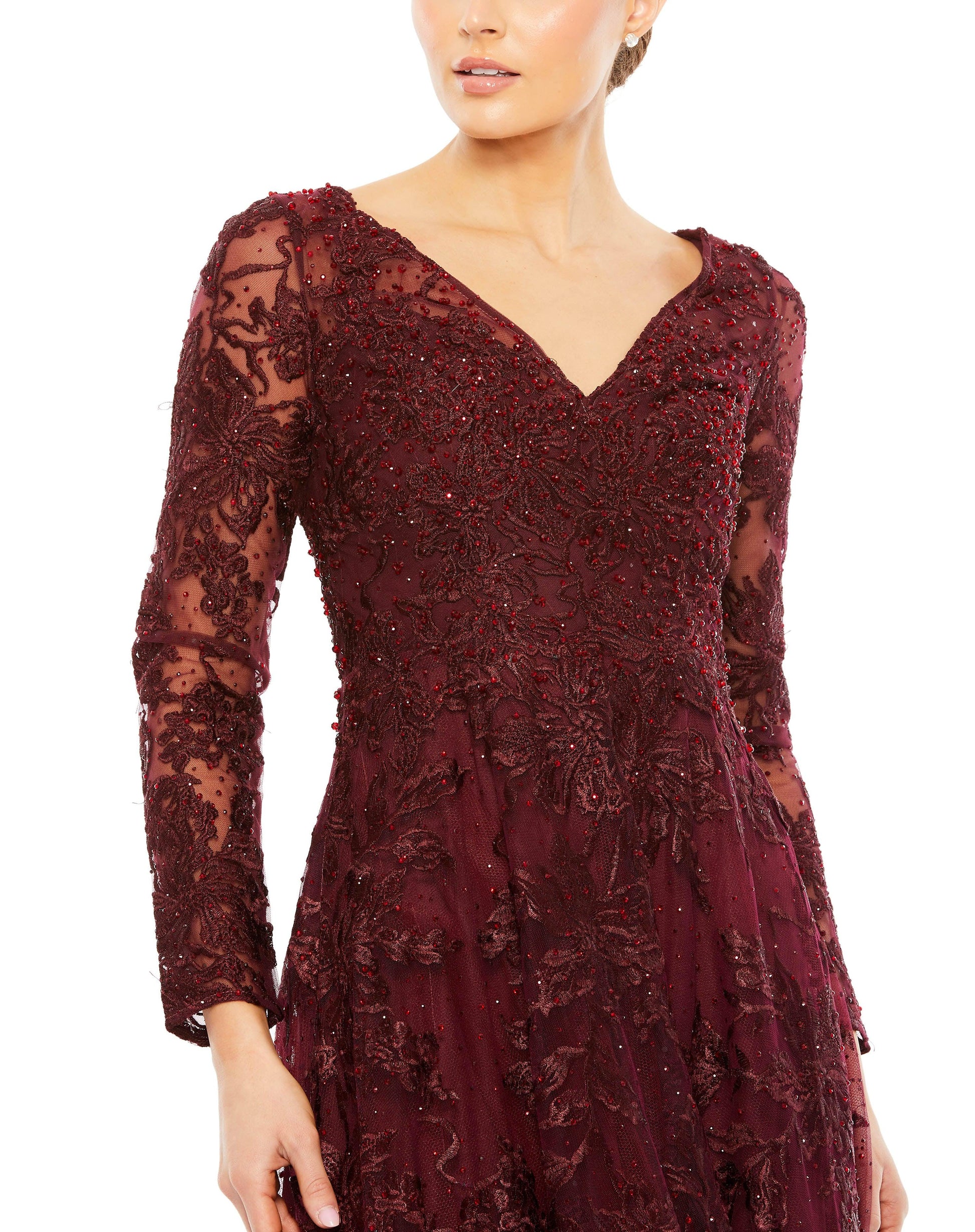 Mac Duggal 20409 Long Sleeve Formal Lace Dress