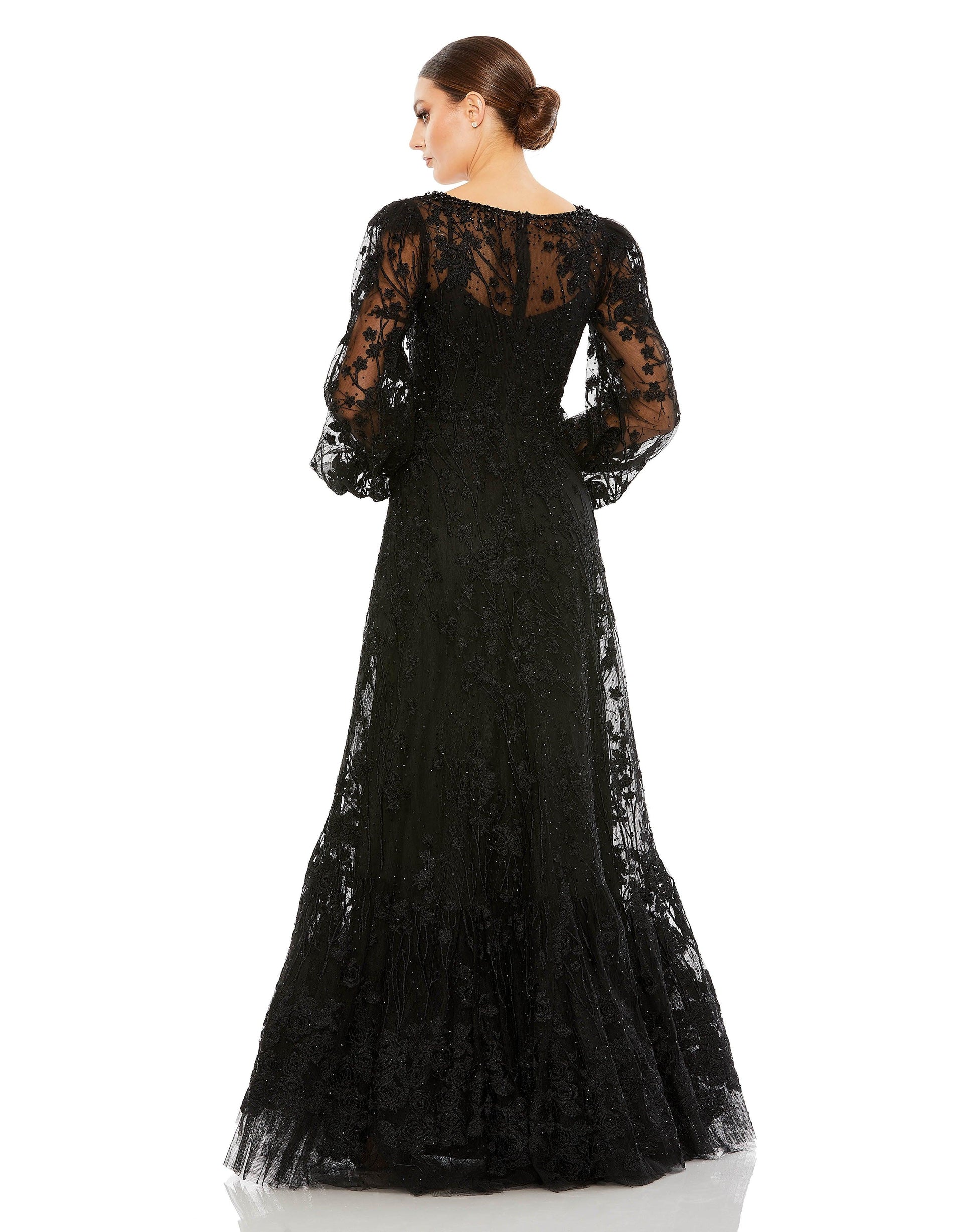 Mac Duggal 20430 Long Mother of the Bride Lace Formal Gown