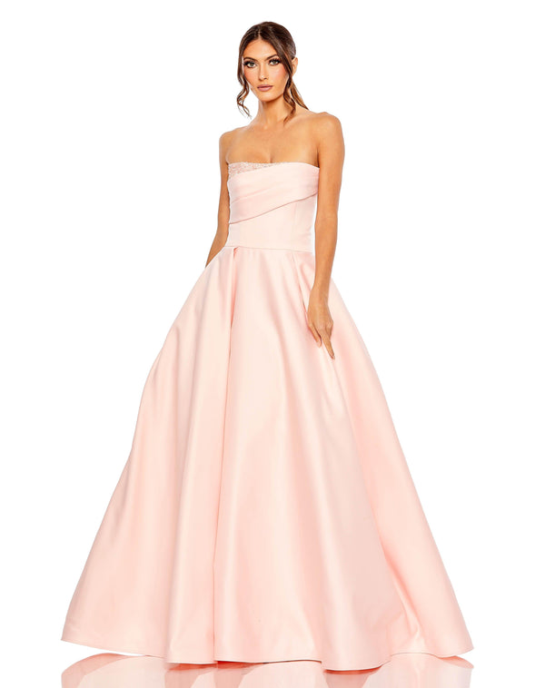 Blush Mac Duggal 20457 Long Strapless Prom Ball Gown for $399.0 – The ...