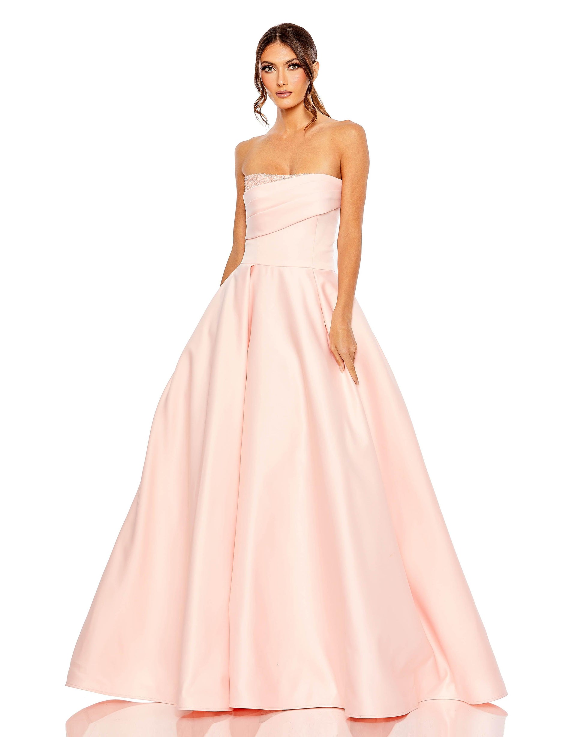 Mac Duggal 20457 Long Strapless Prom Ball Gown