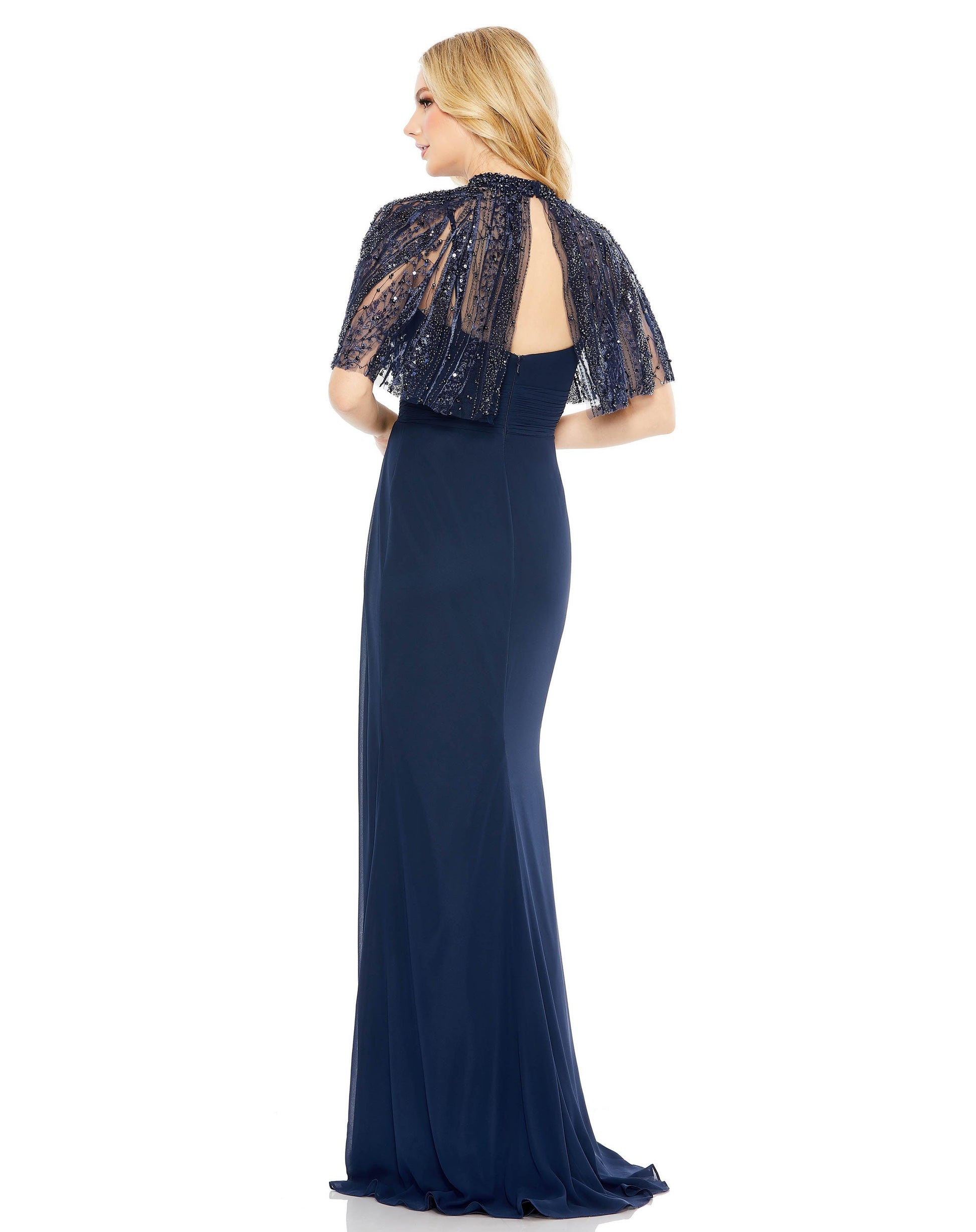 Mac Duggal 20467 Long Formal Chiffon Prom Dress