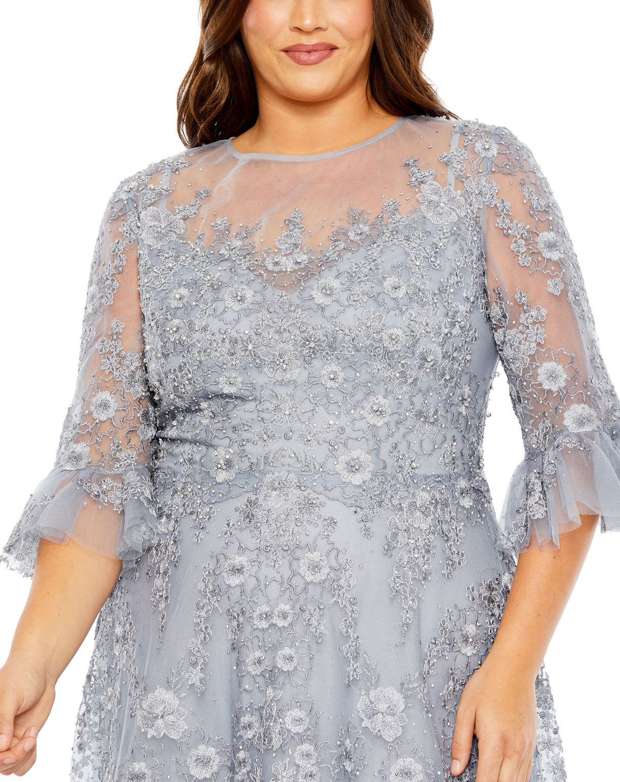 Mac Duggal 20471 Long Formal A Line Plus Size Gown
