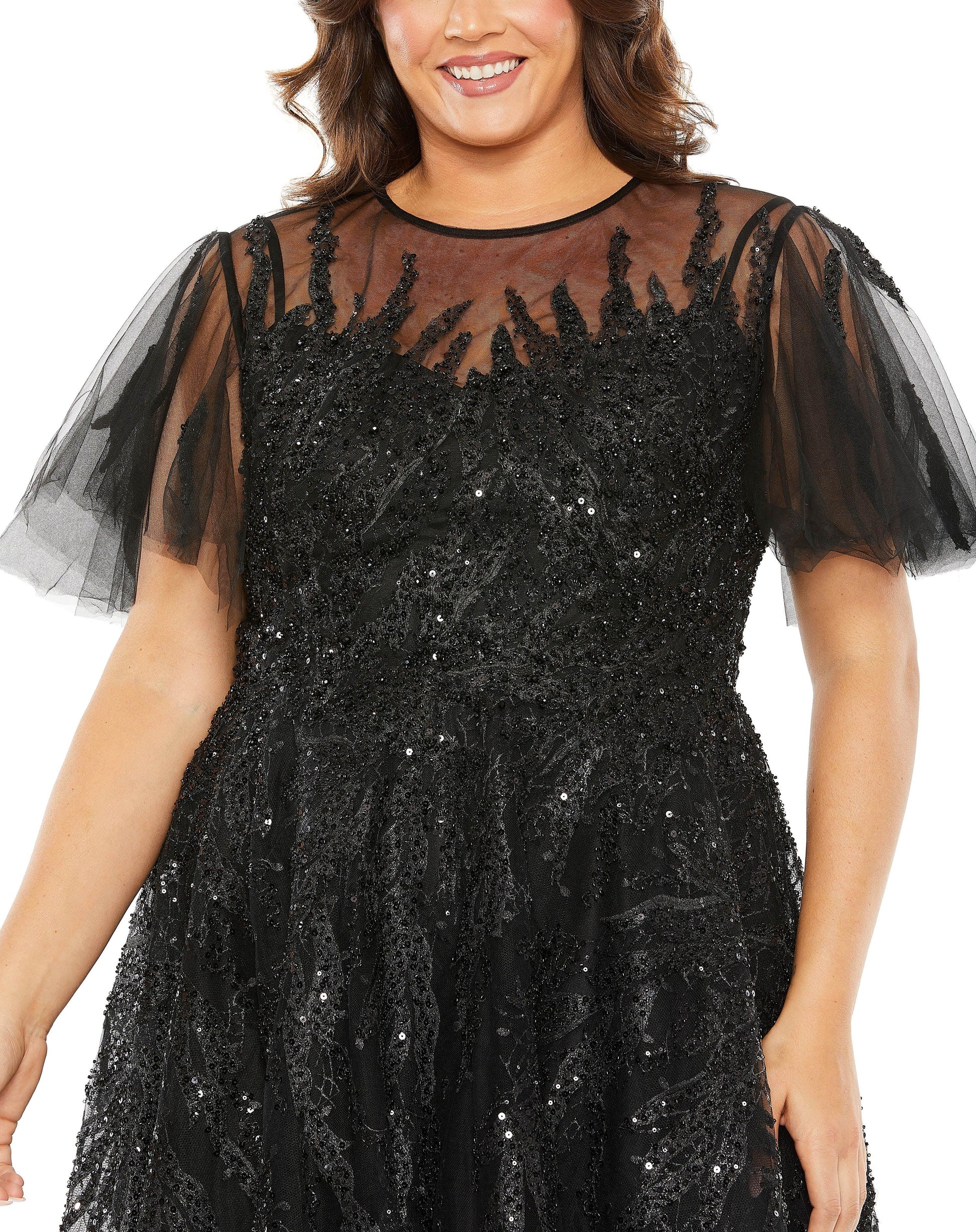 Mac Duggal 20477 Fabulouss Short Plus Size Cocktail Dress