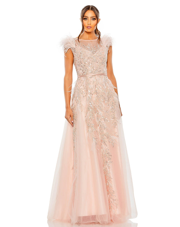 Long Cap Sleeve Formal Dress Cap Sleeves Mac Duggal 20520