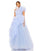 Prom Dresses Long One Shoulder Ruffle Prom Gown Periwinkle