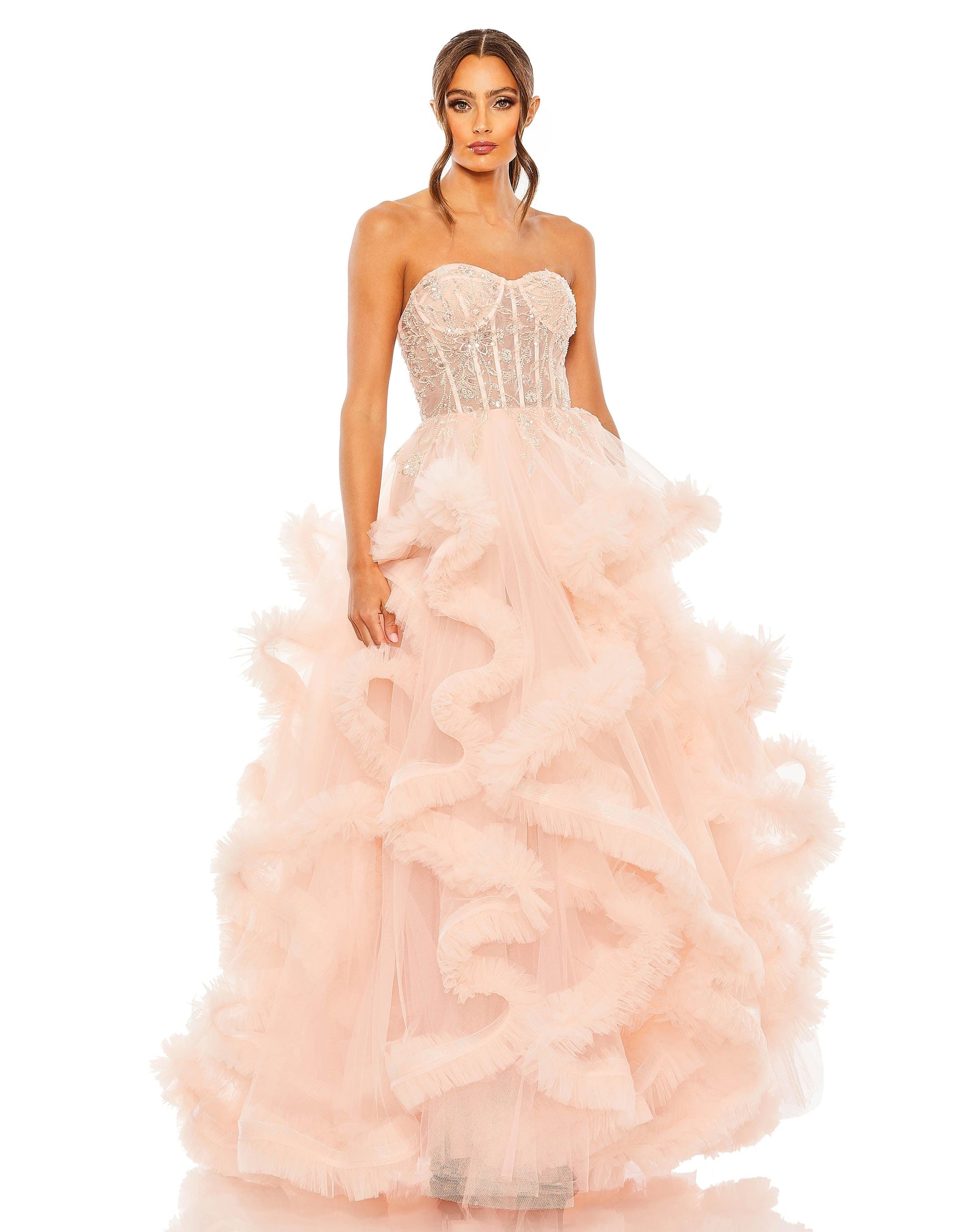 Mac Duggal 20542 Prom Long Strapless Ball Gown