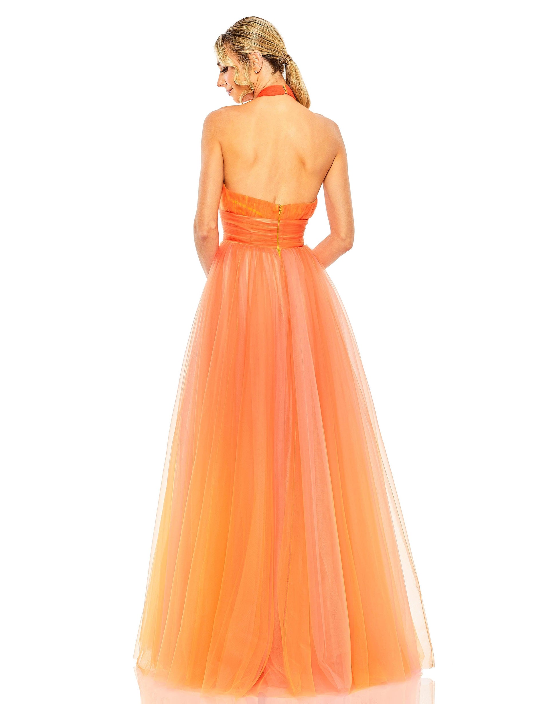Mac Duggal 20554 Long Halter Prom Ball Gown