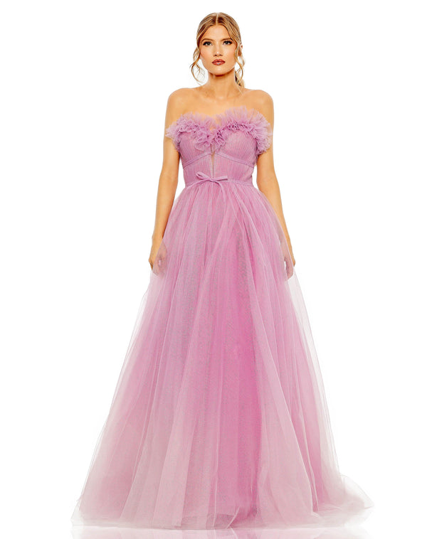 Prom Strapless Long Ball Gown Strapless Detail Mac Duggal 20555