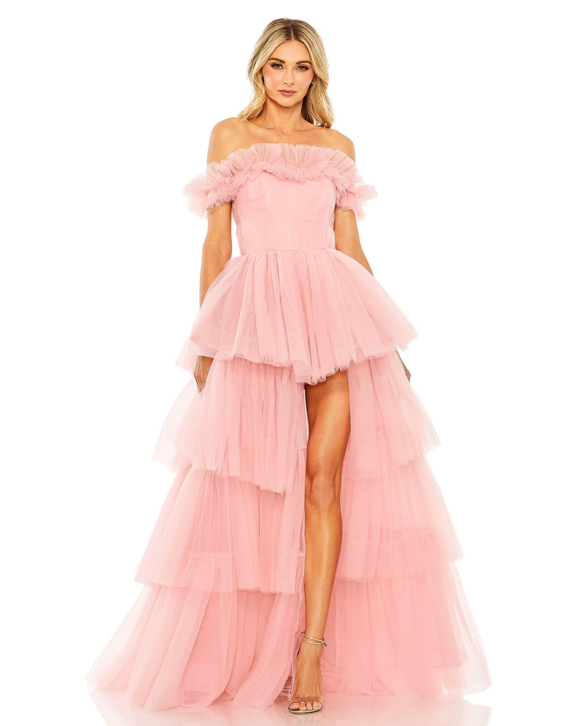 Mint Mac Duggal 20570 Long Off Shoulder Prom Ball Gown for $349.0 – The ...