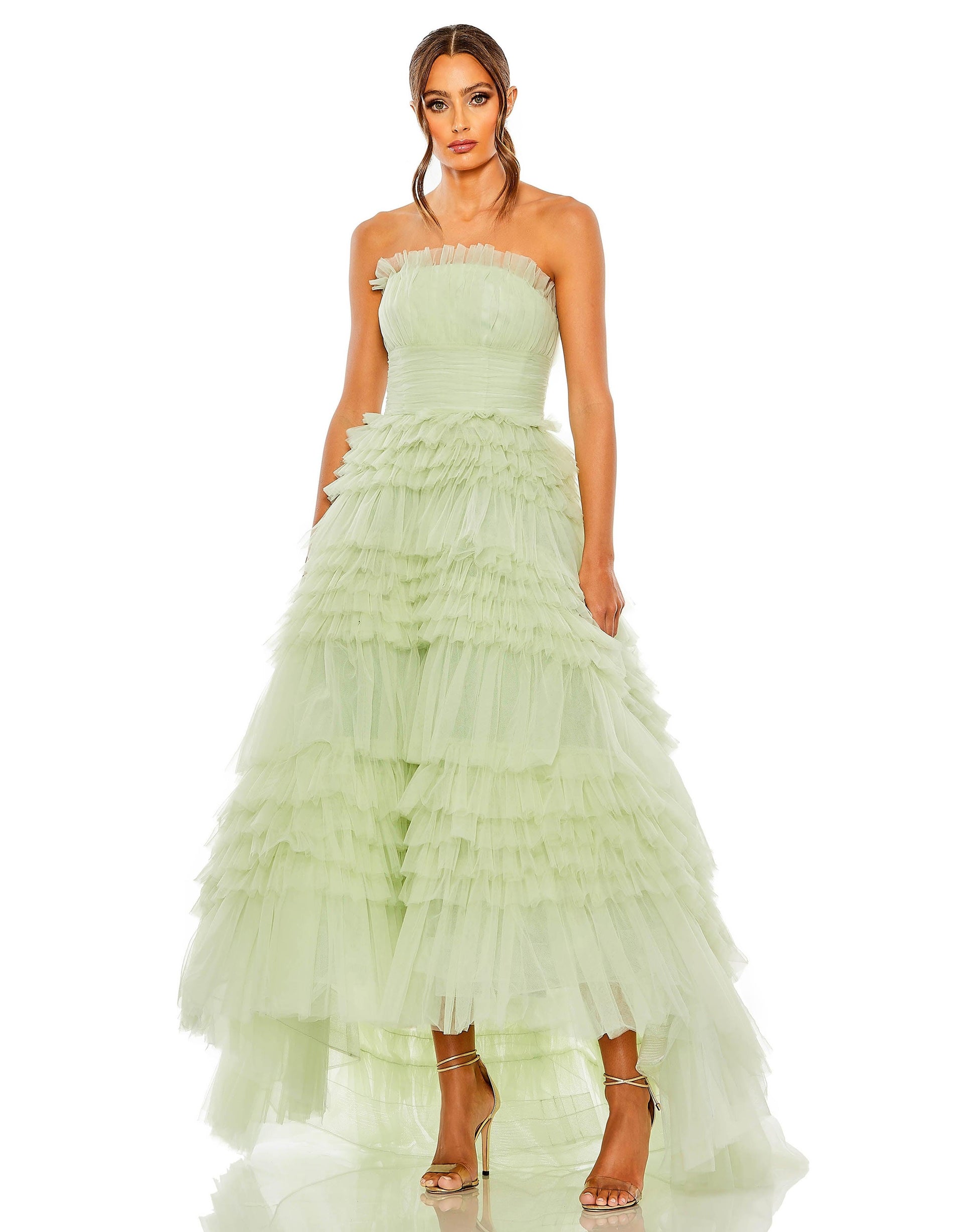 Mac Duggal 20573 High Low Strapless Prom Ball Gown