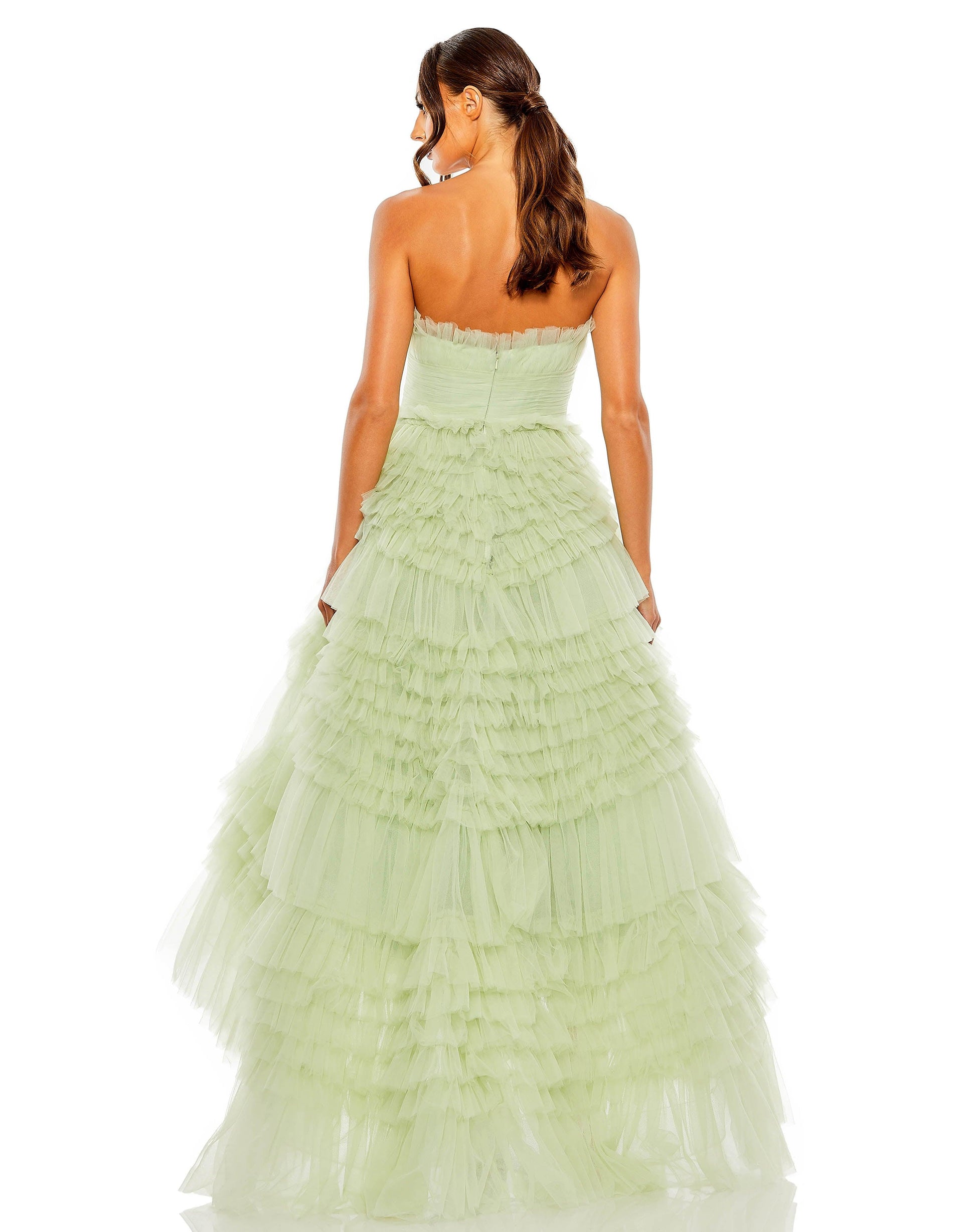 Mac Duggal 20573 High Low Strapless Prom Ball Gown