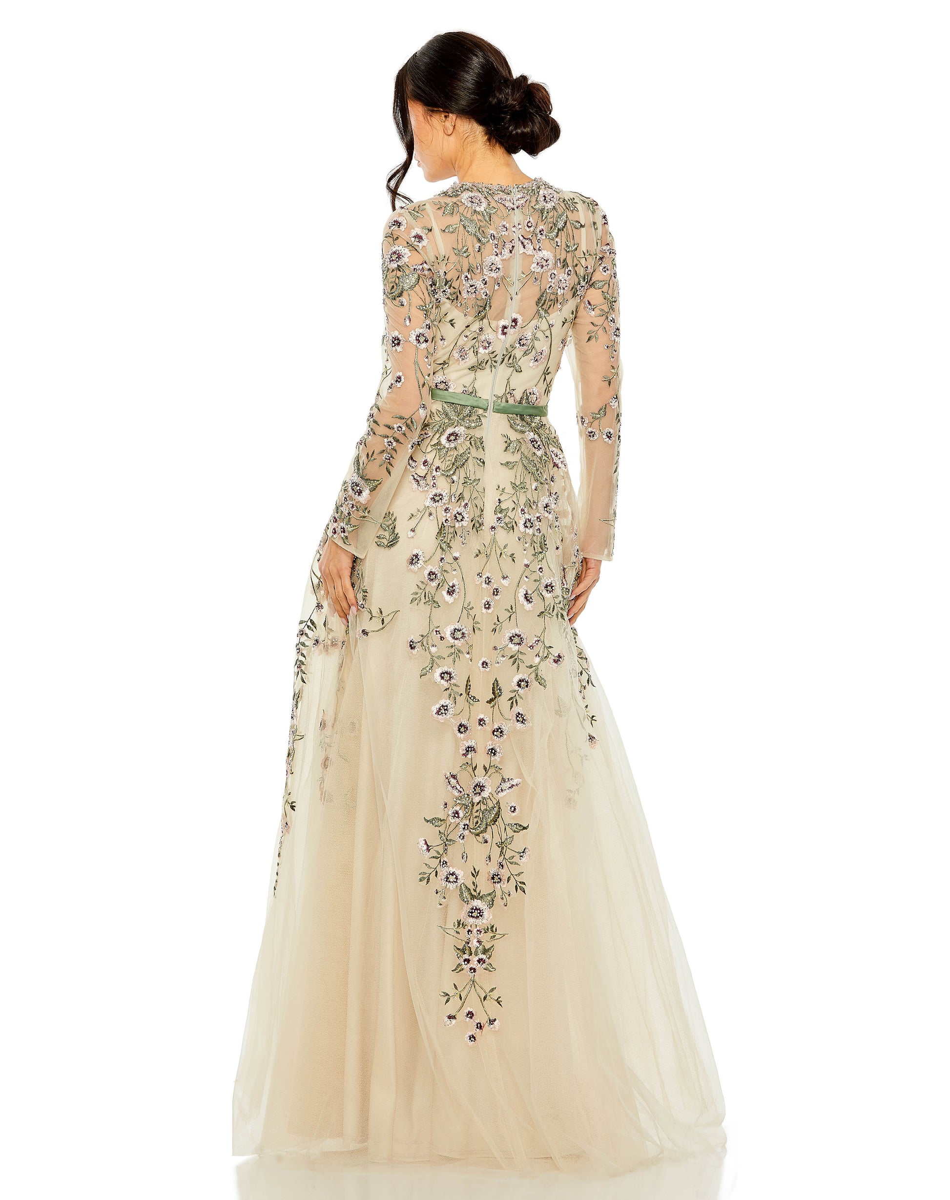 Mac Duggal 20580 Long Sleeve Formal A Line Evening Gown