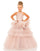Flower Girl Dresses Little Girls Long Ball Gown Halter Dress Rose