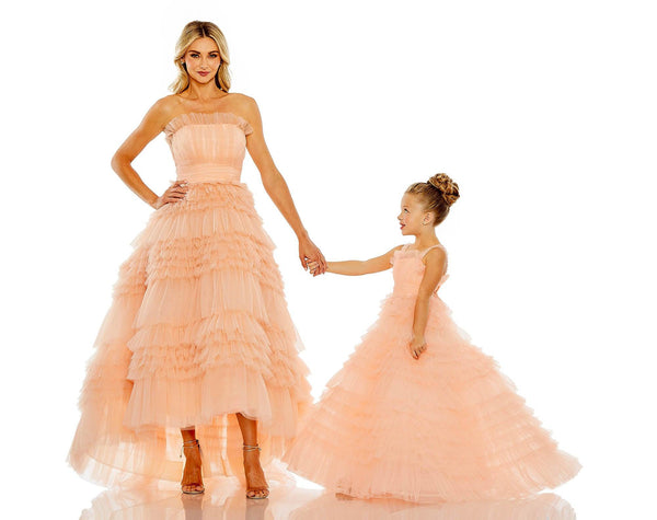 Long Sleeveless Flower Girl Ball Gown Sleeveless Ball Gown Mac Duggal 20589
