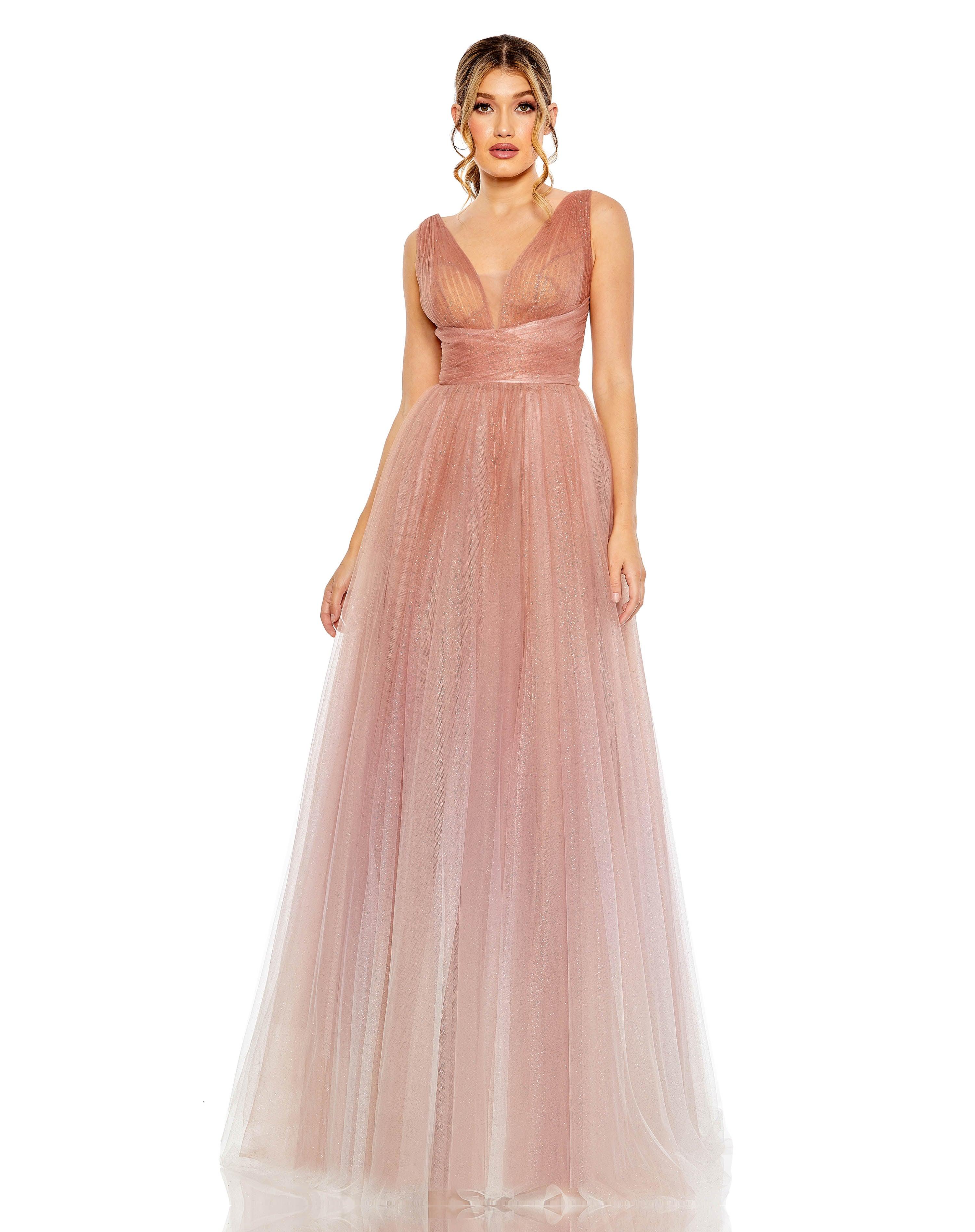 Prom Dresses Prom Sleeveless Long Formal Dress Vintage Rose