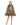 Cocktail Dresses High Neck Cape Sleeve Metallic Trapeze Short dress Bronze