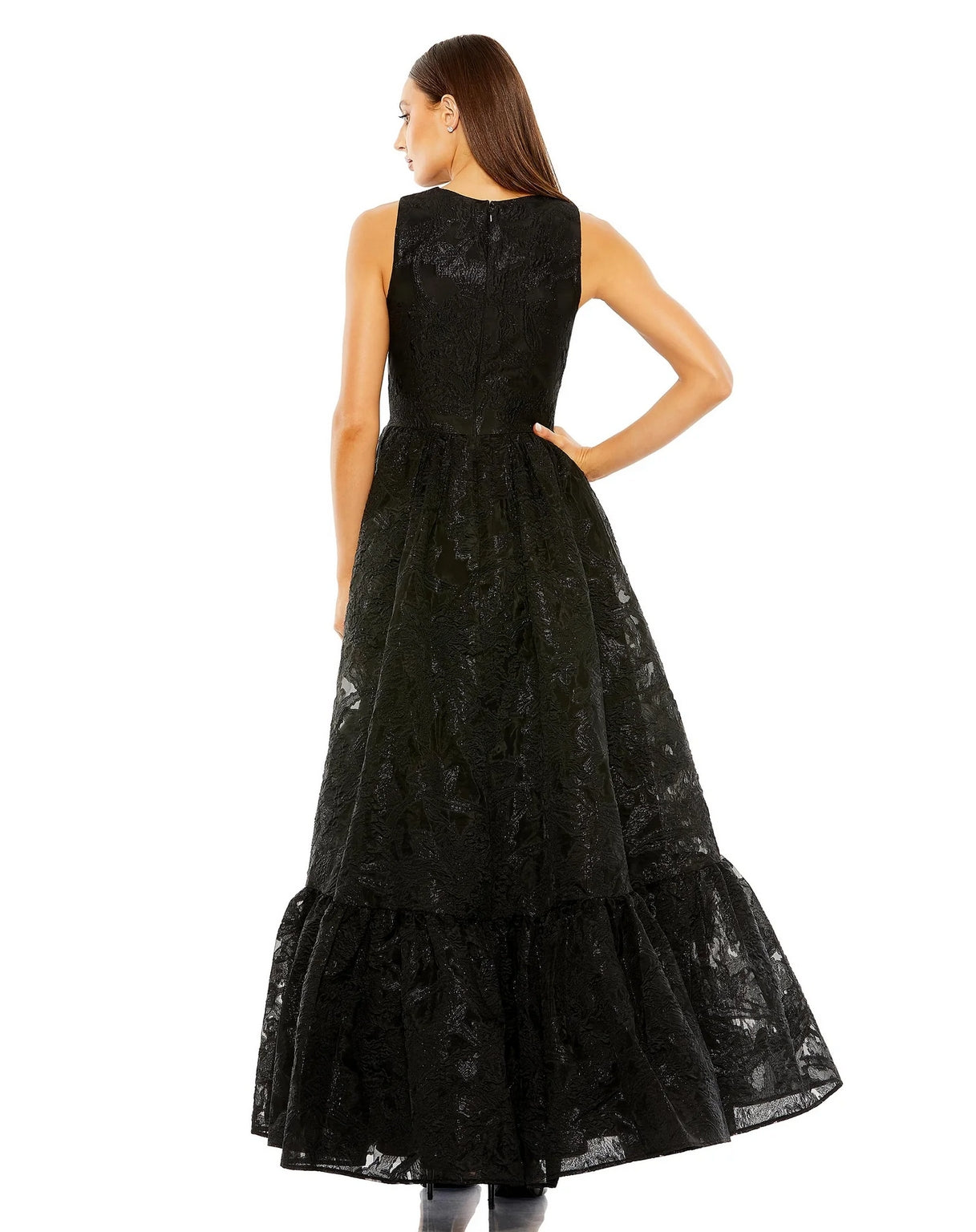 slim fit dress slacks Sleeveless High Low Brocade Dress Sleeveless High Low Brocade Mac Dugg –  The Dress Outlet