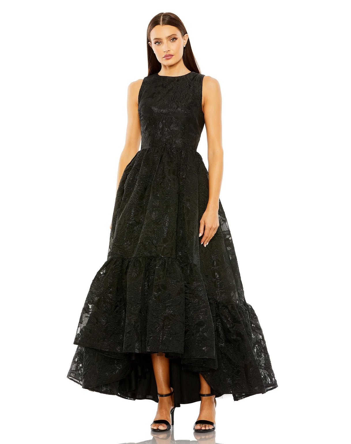 green emerald velvet dress Banded Off-The-Shoulder Neckline High-Low Dress – John Paul Ataker