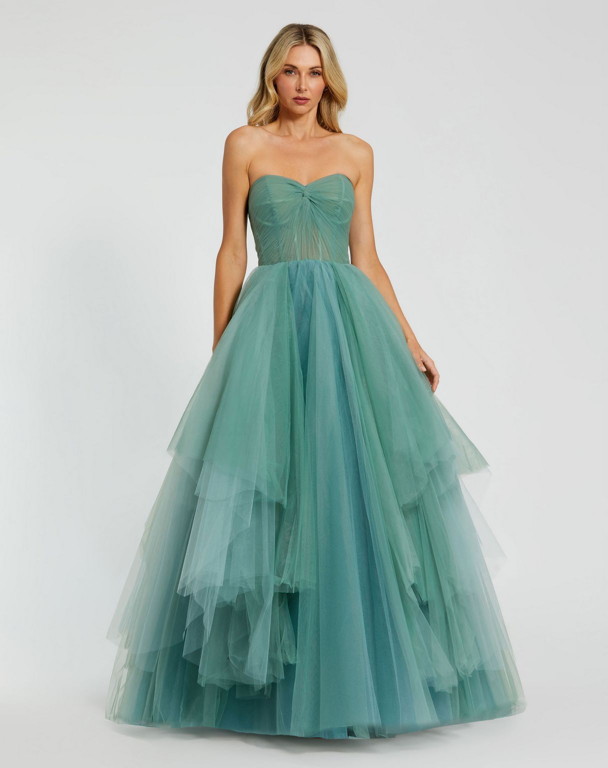 Mac Duggal 20772 Long Ruffle Prom Ballgown